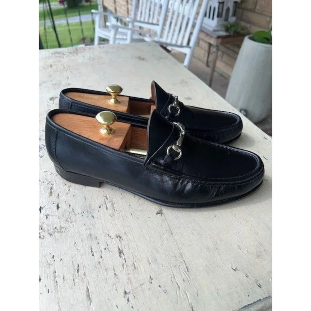 Allen Edmonds VERONA Italian Leather Dress Loafers 11EEE Black Horsebit XCLT